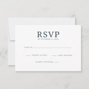Elegant Grey RSVP Form Card