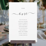 Elegant Grey Script Table Number 1 Seating Chart<br><div class="desc">These elegant grey and white signature script double-sided table number 1 seating chart cards are perfect for all celebrations. Designed by Thisisnotme©</div>