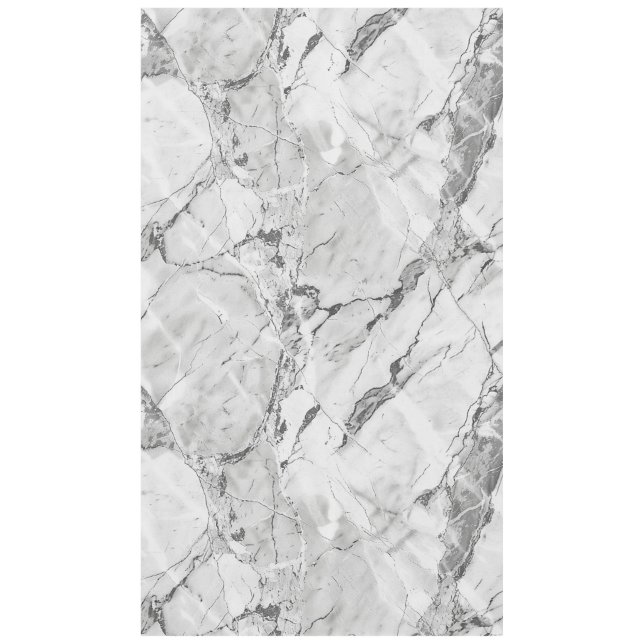 Elegant Grey "Slate Whisper Stream" Marble Texture Tablecloth (Front)