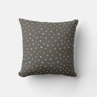 Elegant grey stars pattern yellow white 