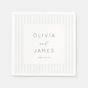 Elegant Grey Stripes Napkin