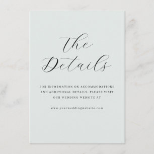 Elegant Grey Typographic Details Enclosure Card