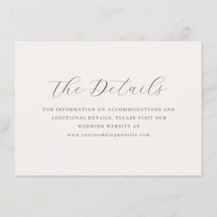Elegant Grey Typographic Enclosure Card
