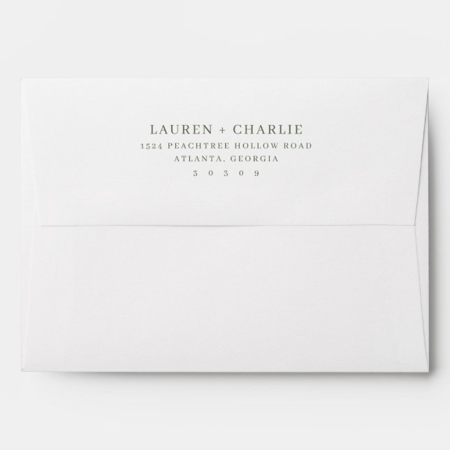 Elegant Grey Typographic Envelope (Back (Top Flap))
