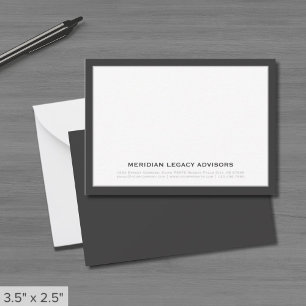 Elegant Grey Typographic Note Card