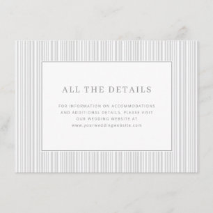Elegant Grey Typographic Stripes Enclosure Card