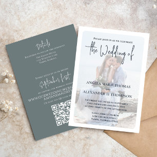 Elegant Grey Wedding Photo Template