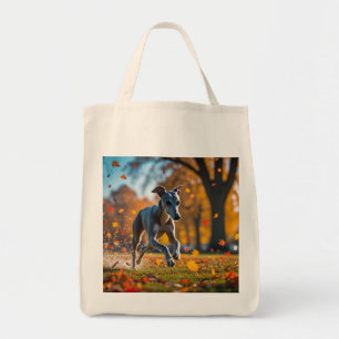 Elegant Greyhound Grocery Tote Bag