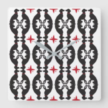 Elegant Greyhound Pattern Clock