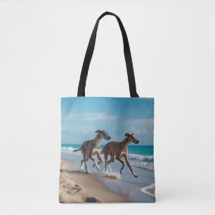 Elegant Greyhound Shoulder Tote
