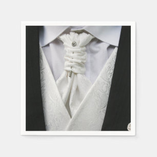 Elegant Groom Tuxedo Paper Napkin