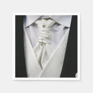 Elegant Groom Tuxedo Paper Napkin