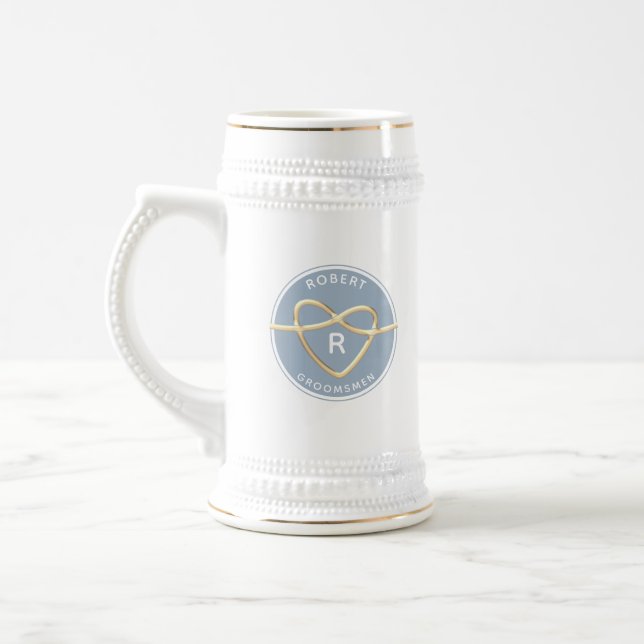 Elegant Groomsmen Beer Stein (Left)
