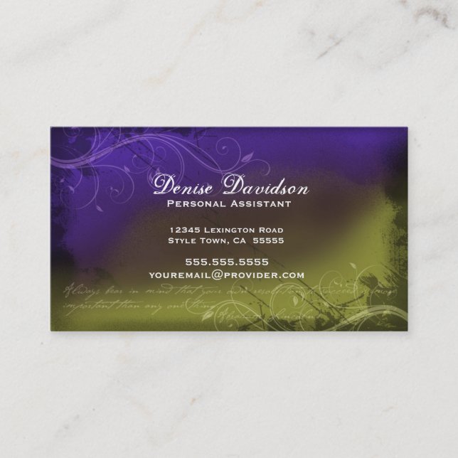 Elegant Grunge Business Card (Front)