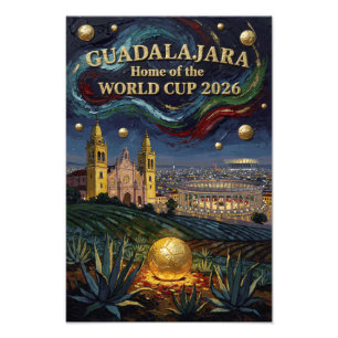Elegant Guadalajara Soccer Art 2026 Stadium Photo Print