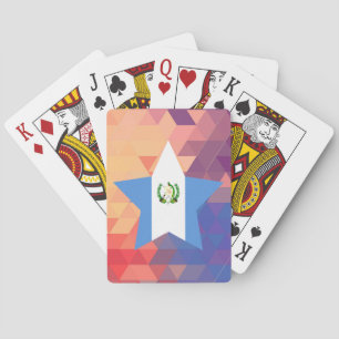 Elegant Guatemala flag heart Playing Cards