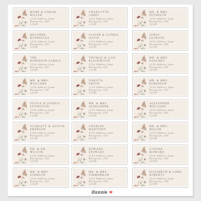 Elegant Guest Address Labels (Sheet)