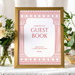 Elegant guest book sign for goddess party