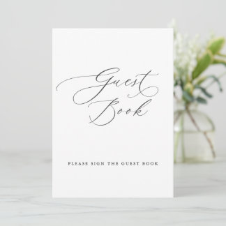 Elegant Guest Book Sign Invitation