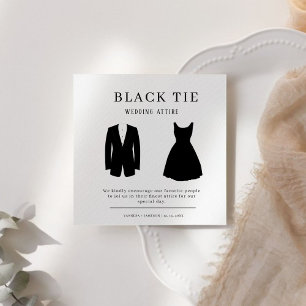 Elegant Guest dress code card, wedding attire Enclosure Card