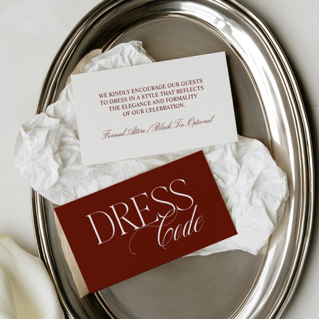 Elegant Guest Dress Code Wedding Enclosure Card (Elegant Guest Dress Code Wedding Enclosure Card)