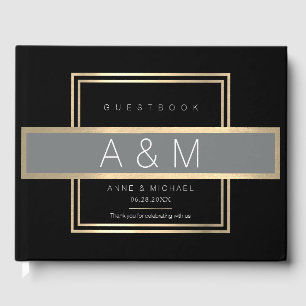 elegant guest messages black guest book