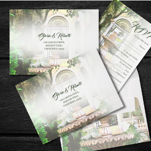 Elegant Hacienda White Doves Mexican Wedding RSVP Envelope