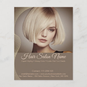 Elegant Hair Salon Flyer – Customizable Services