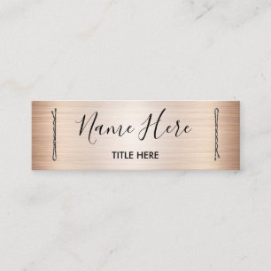 Elegant Hair Stylist Business Card with Hair Clips
