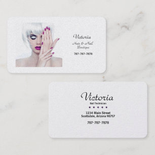 Elegant Hairstylist and Nail Boutique Business Card