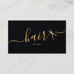 Elegant Hairstylist Wedding Business Card