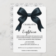 Elegant Halloween Birthday Invite - Spiderweb