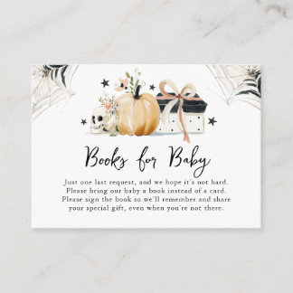 Elegant Halloween Books for Baby Enclosure Card