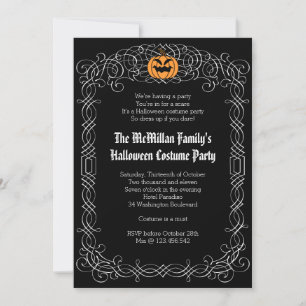 Elegant Halloween Costume Party Invitation