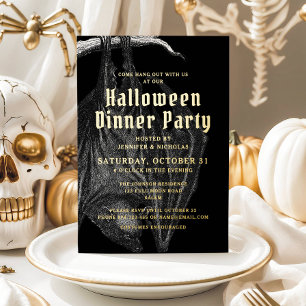 Elegant Halloween Gold Foil Dinner Party
