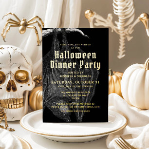 Elegant Halloween Gold Foil Dinner Party