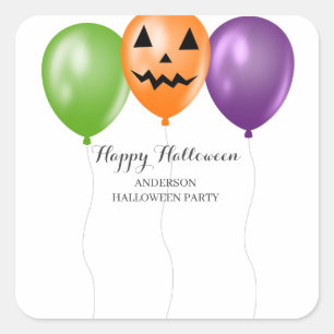 Elegant Halloween Party Square Sticker