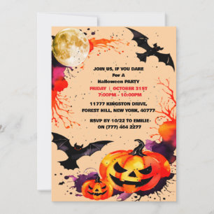 Elegant Halloween Spooky Party Invitation