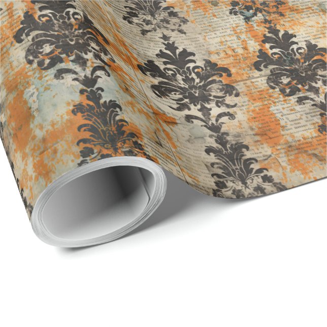 Elegant Halloween Toile  Wrapping Paper (Roll Corner)