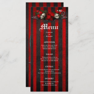 Elegant Halloween Wedding Menu