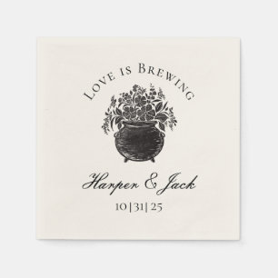 Elegant Halloween Wedding Personalised Napkins