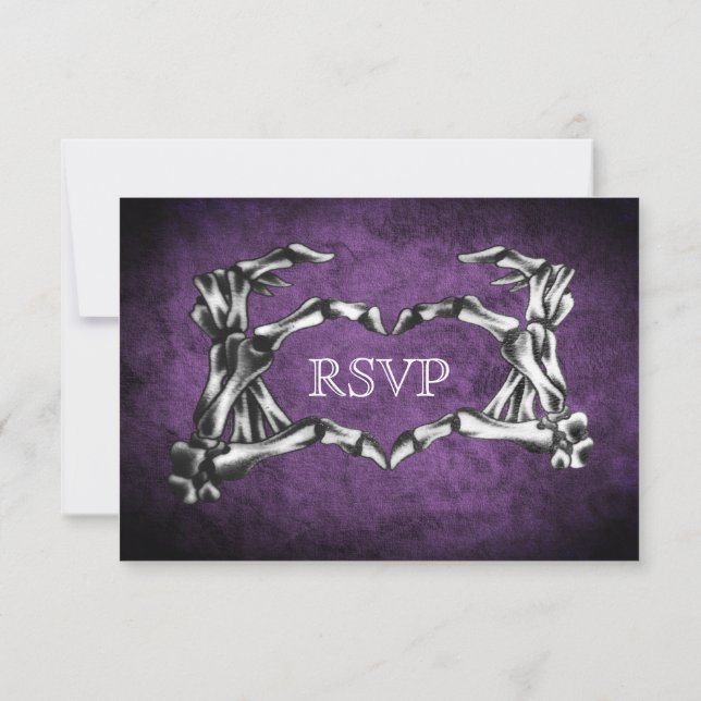 Elegant Halloween Wedding RSVP Card (Back)