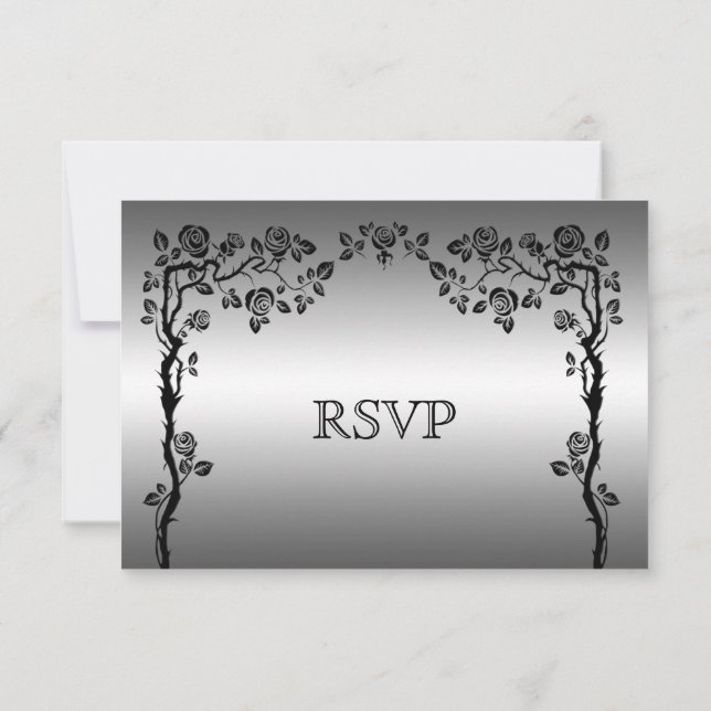 Elegant Halloween Wedding RSVP Card (Back)