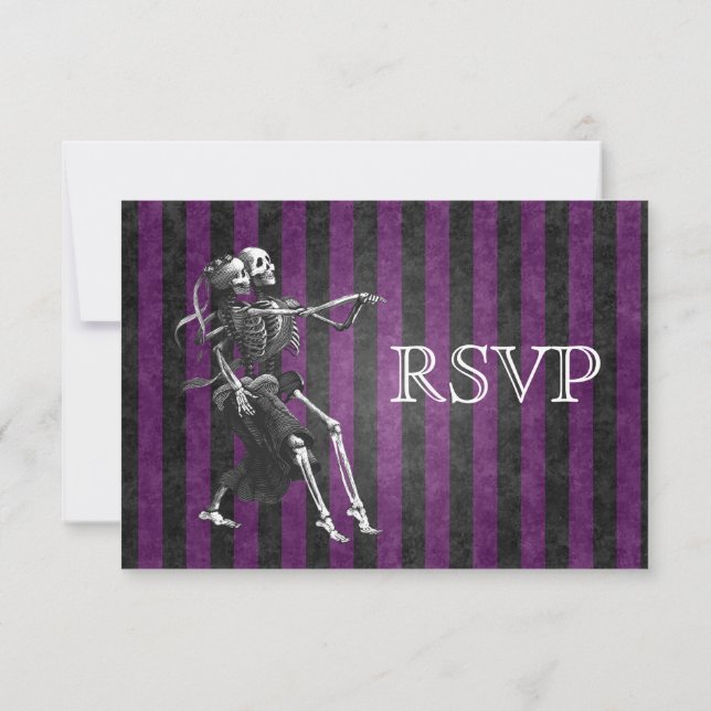 Elegant Halloween Wedding RSVP Card (Back)