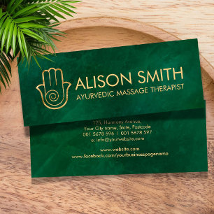 Elegant Hamsa Hand Energy Spiral  Mini Business Card