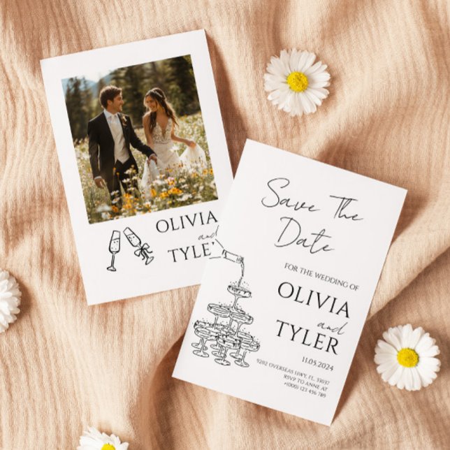 Elegant Hand Drawing Wedding  Invitation (Creator Uploaded)