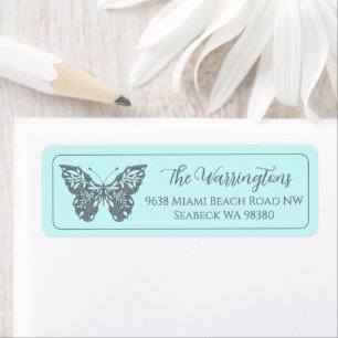 Elegant Hand Drawn Botanical Butterfly