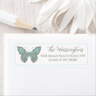 Elegant Hand Drawn Botanical Butterfly
