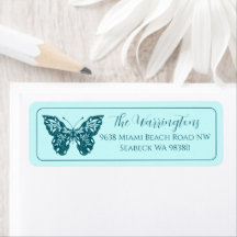 Elegant Hand Drawn Botanical Butterfly
