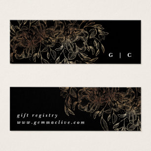 Elegant Hand Drawn Botanical Wedding Gift Registry